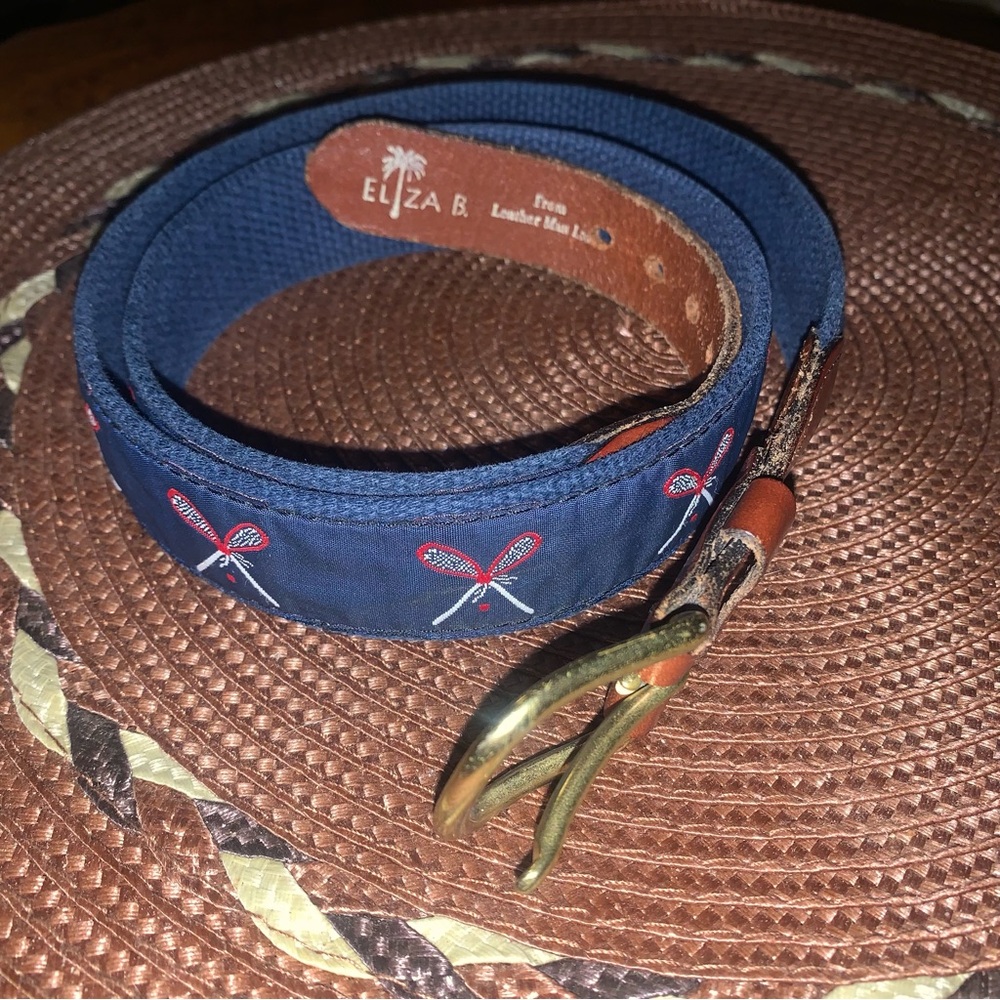 Eliza B Lacrosse Belt Navy
